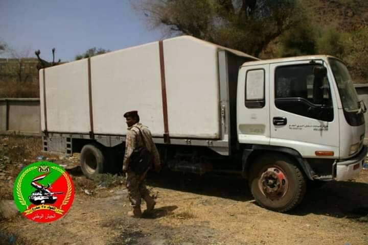 الجيش الوطني يضبط شاحنة متفجرات متجهة صوب الحوثيين
