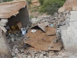 اصابة ثلاثة أطفال وتدمير منازل في قرية بالضالع