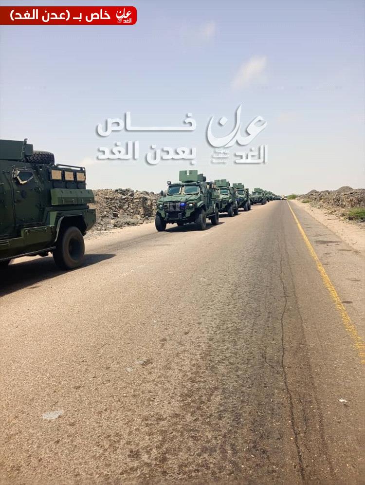 تحركات لافتة لقوات العمالقة.. تعزيزات عسكرية تصل عدن قادمة من السعودية