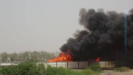 إنفجار مخزن سلاح تابع لمليشيات الحوثي  في محافظة الحديدة