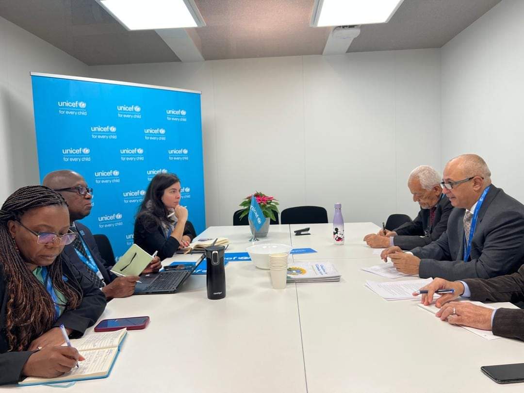 الشرجبي يبحث مع اليونيسيف تعزيز التعاون المشترك في مجال المياه والإصحاح البيئي&nbsp;