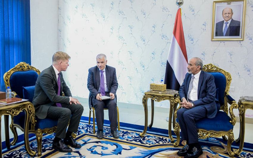 الصبيحي يستقبل المبعوث الأممي ويبحث معه مستجدات السلام