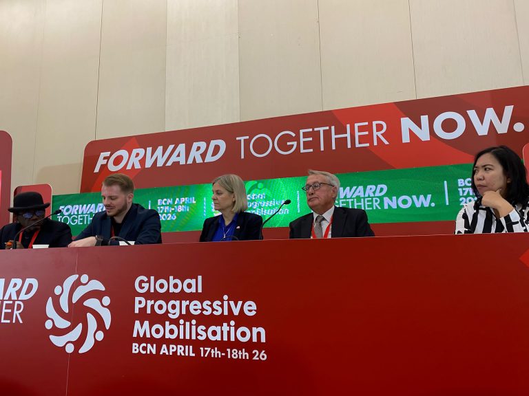 برشلونة: الحزب الاشتراكي اليمني يشارك في اجتماع “التعبئة التقدمية العالمية”