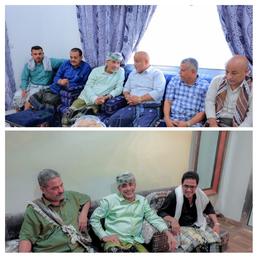 الصبيحي يزور اسر الشهيدين علي عنتر وعلي هادي والفقيد سعيد صالح